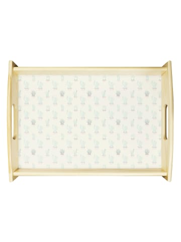 Mr. & Mrs. Panda Sofa Tablett Alpaka Stolz mit Spruch in Kaktus Grün