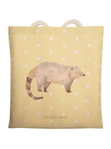 Mr. & Mrs. Panda Schultertasche Nasenbär ohne Spruch in Gelb Pastell