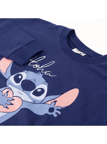Disney Disney Stitch Sweatshirt Erwachsene 100 % Baumwolle angeraut bequem XL in Blau