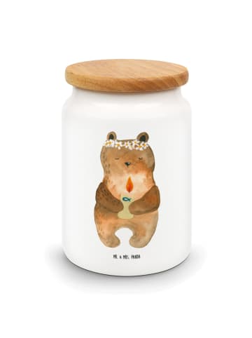 Mr. & Mrs. Panda Teedose Bär Kommunion ohne Spruch in Weiß