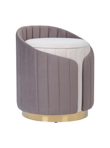 Kayoom Hocker Corvin in elfenbein - taupe