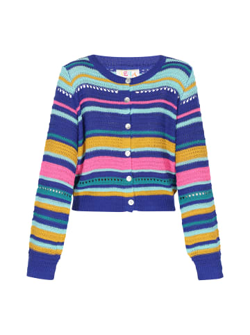 IZIA Women Cardigan in blue multicolor