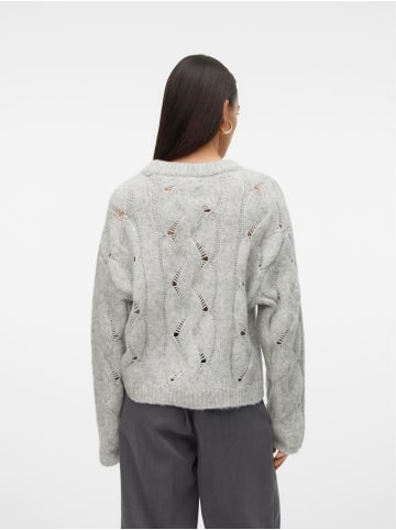 Vero Moda Strickpullover in Light Grey Melange