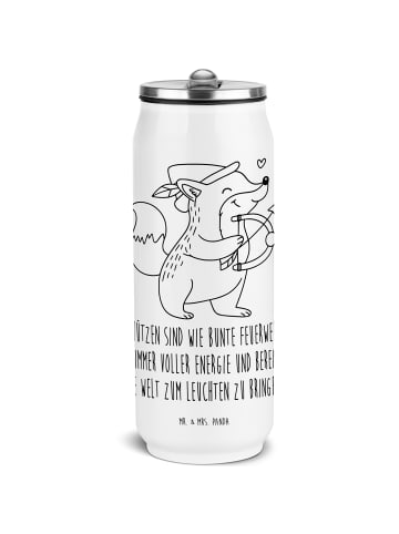 Mr. & Mrs. Panda Thermo Trinkflasche Schütze Astrologie mit Spruch in Weiß