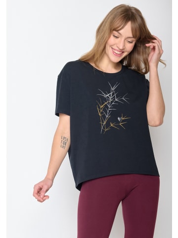 GreenBomb T-Shirt Nature Bird Reed in Schwarz