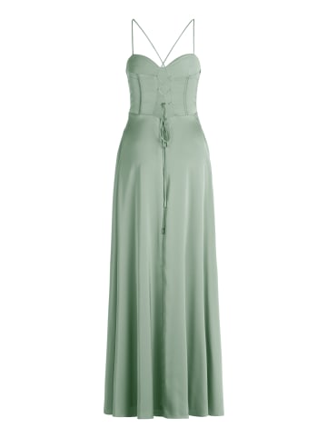Vera Mont Abendkleid mit Wasserfallausschnitt in Foggy Green