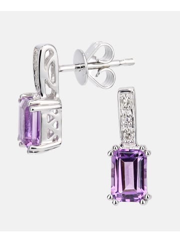 Diamant L'éternel Ohrhänger aus 375 Weißgold mit Diamant mit Amethyst