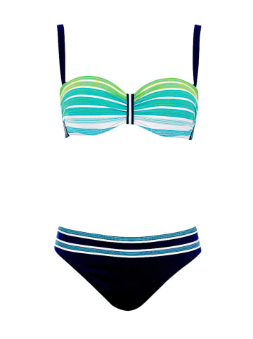 SUNFLAIR Bikini-Set Basic in Nachtblau / türkis