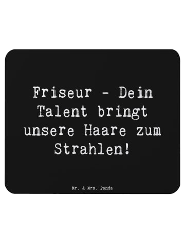Mr. & Mrs. Panda Maus Pad Spruch Friseur Talent mit Spruch in Schwarz