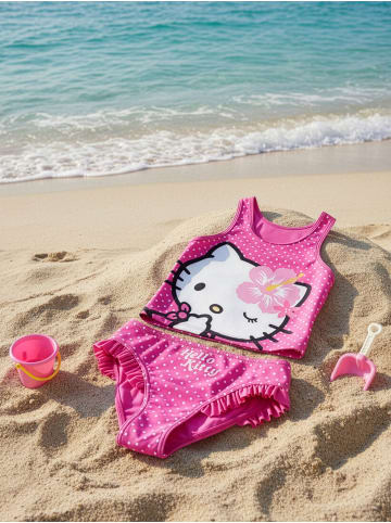 Hello Kitty Hello Kitty Tankini Badeanzug mit Rüschen Zweiteiler Schwimmanzug in pink