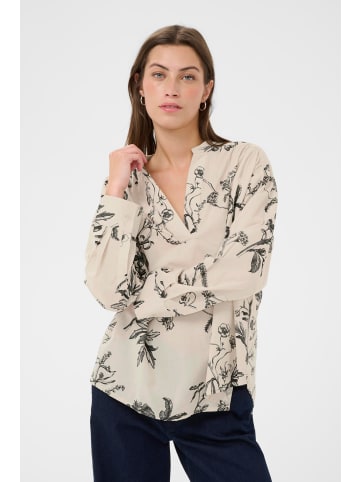 PART TWO Bluse kurzarm NatalePW Oversize fit in Dark Navy Botanical Print