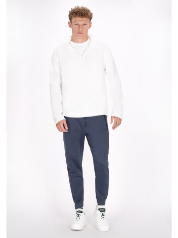 MO Herren Fleecepullover in Optik Weiss