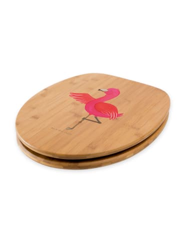 Mr. & Mrs. Panda Toilettenbrille Flamingo Yoga ohne Spruch in Braun
