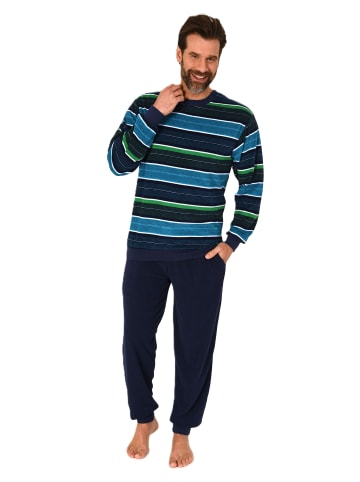 NORMANN Langarm Schlafanzug Frottee Bündchen - 86751 in grün