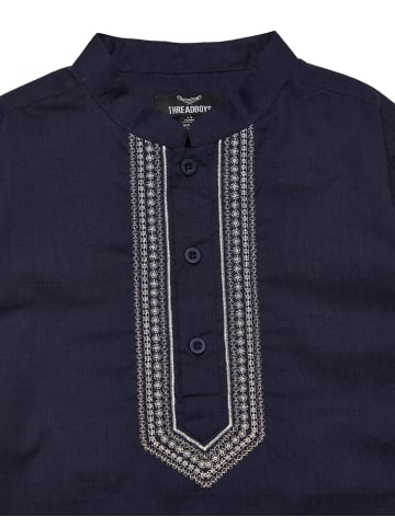 Threadboys Langarmhemd TBB Woven Eid Braden in blau-schwarz