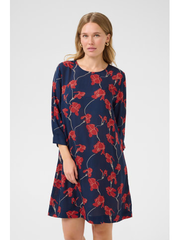 Kaffe Kleid BPcarla Regular fit in Midnight / Red Flowers