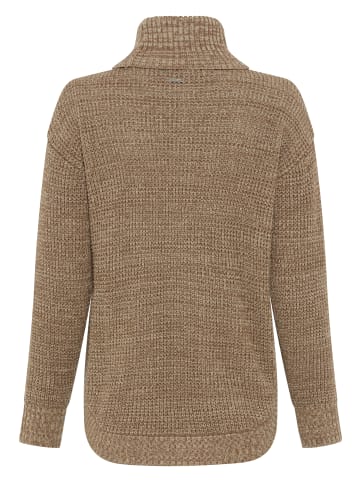 Laura Scott Rollkragenpullover in braun melange
