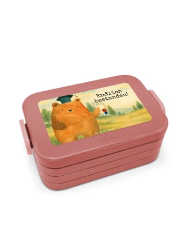 Mr. & Mrs. Panda MEPAL Bentobox Bär Prüfung Design mit Spruch in Rot Pastell