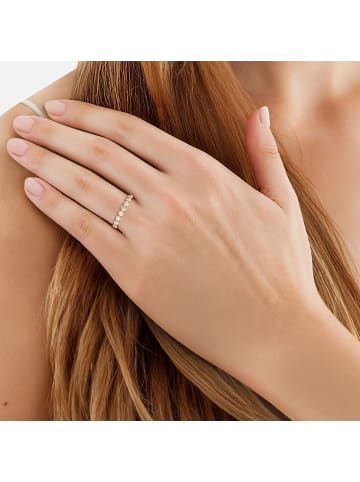 Glanzstücke München Ring aus Sterling Silber mit Zirkonia in gelbgold
