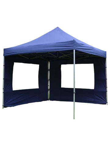 VCM  Falt Pavillon 3x3m blau+2 Seitenteile in Blau