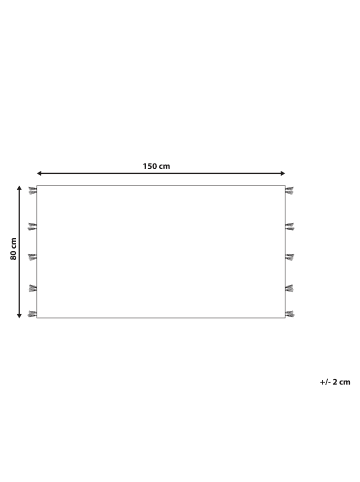 Beliani Kelim KASAKH in Bunt/Blau/Grün - (W) 80 x (L) 150 cm