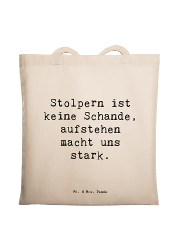 Mr. & Mrs. Panda Umhängetasche Spruch Aus Fehlern lernen mit Spruch in Creme