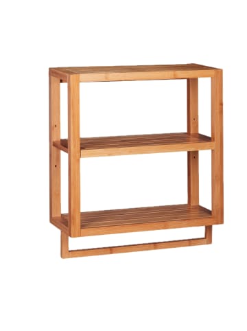 relaxdays Wandregal in Natur - (B)52 x (H)58,5 x (T)21 cm