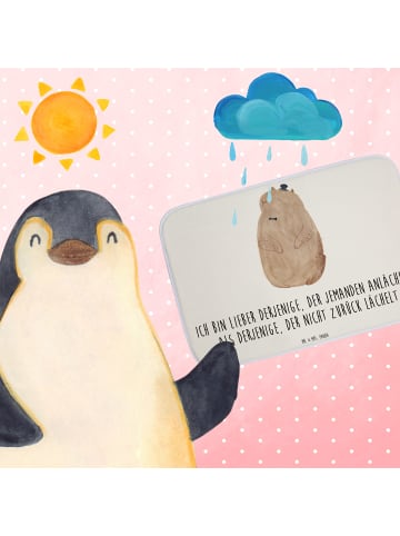 Mr. & Mrs. Panda teppich für bad Murmeltier mit Spruch in Weiß