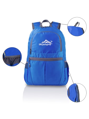 Intirilife Faltbarer Rucksack - 36L in Azurblau