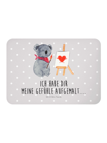 Mr. & Mrs. Panda Magnet Koala Künstler mit Spruch in Grau Pastell