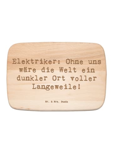 Mr. & Mrs. Panda Frühstücksbrett Spruch Elektriker Helden mit Sp... in Transparent