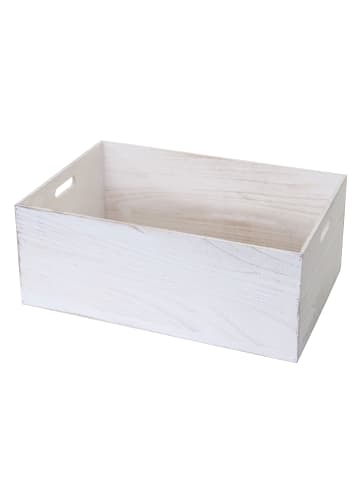 MCW Holzbox C20 im Shabby-Look, 60x40x24cm, weiß shabby