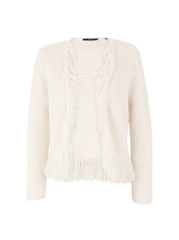 Zero  Strickjacke mit Fransen in CreamWhite