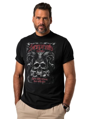 JP1880 Kurzarm T-Shirt in schwarz