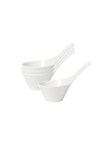 Villeroy & Boch 4er Set Dipschälchen NewWave 12 x 7 cm in weiß