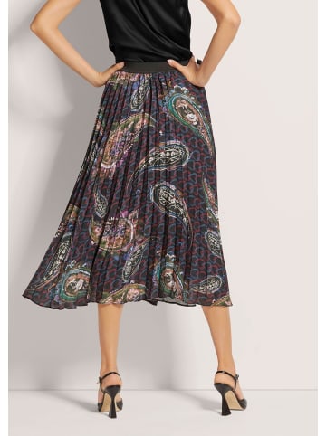 MADELEINE Eleganter Midirock mit Paisley-Design in multicolor / schwarz