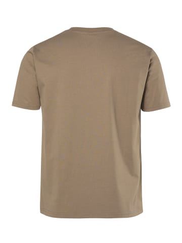Men Plus Kurzarm T-Shirt in braun grau