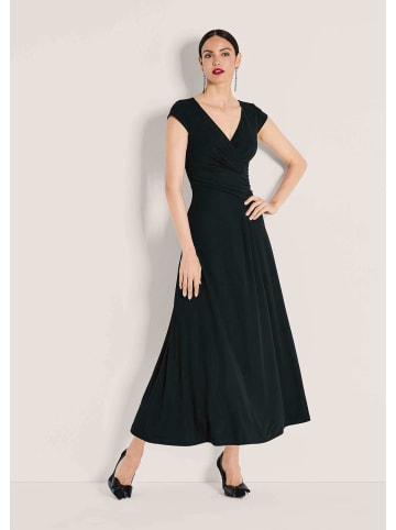 MADELEINE Maxikleid in Wickeloptik in schwarz