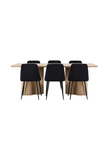 ebuy24 Essgruppe Olivia (7-teilig) Natur 100 x 210 cm
