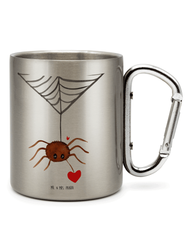 Mr. & Mrs. Panda Campingtasse Spinne Agathe Liebe ohne Spruch in Silber