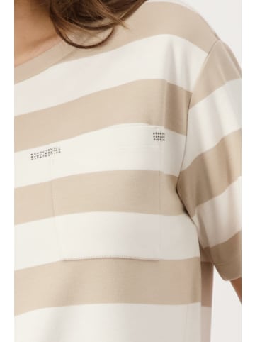 monari Rundhals T-Shirt für Damen in beige