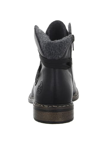 rieker Schnürstiefelette in schwarz/anthrazit
