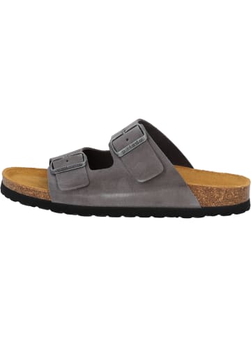 Palado Pantoletten Korfu Velours Premium Leather Herren in Grau