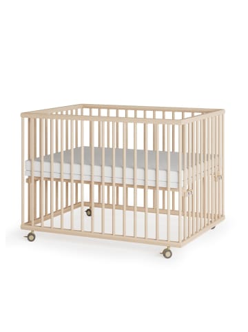 Sämann Sämann Laufgitter mit Matratze SleepPlus, Lattenrost & Sprossen natur Premium