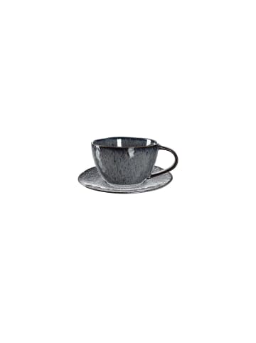 LEONARDO 4er Set Cappuccinotassen Matera 180 ml in Anthrazit