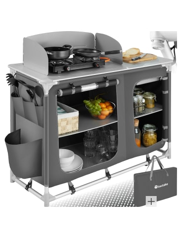 tectake Camping-Klapptisch, Maße: 116 x 52 x 107 cm, wetterbeständig