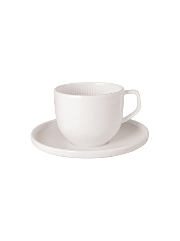 Villeroy & Boch Kaffeetasse mit Untertasse Afina 150 ml weiß in weiß
