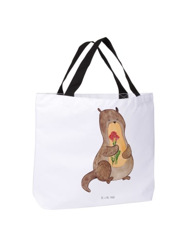 Mr. & Mrs. Panda Shopper Otter Blumenstrauß ohne Spruch in Weiß