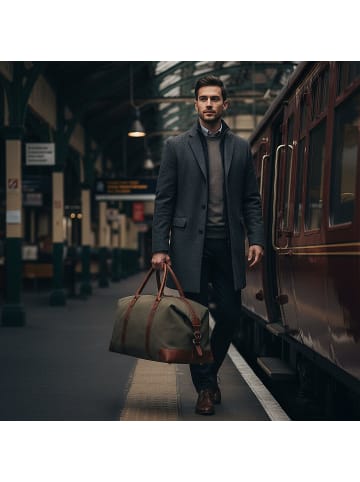 SID & VAIN Reisetasche echt Leder Weekender groß | Ledertasche LENNOX in blau