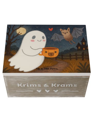 Mr. & Mrs. Panda Geschenkbox Gespenst Kaffee Design ohne Spruch in Weiß